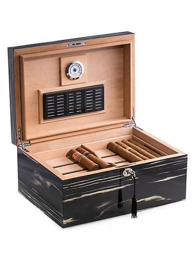 Bey-berk Ebony 100-cigar Humidor