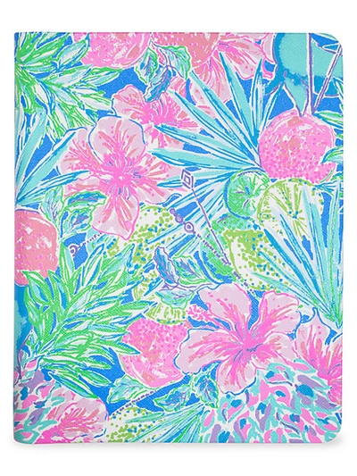 Lilly Pulitzer Swizzle In Concealed Spiral Journal In Blue Multi