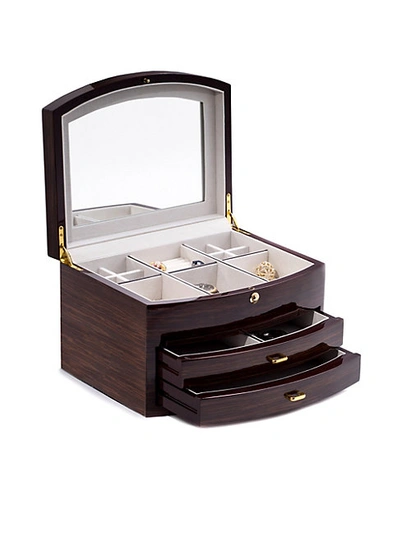 Bey-berk Curved Wood Jewelry Box