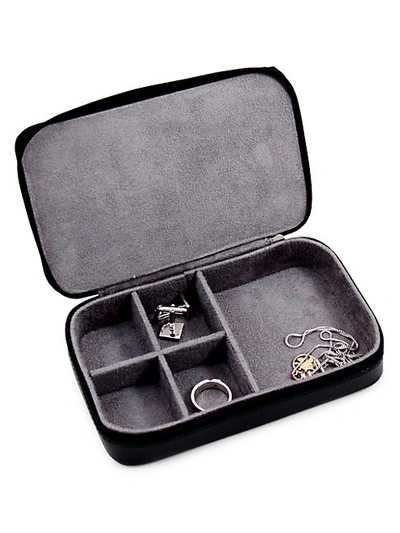 Bey-berk Multi-compartment Leather Jewelry Box In Black