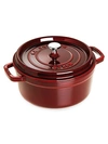 Staub 4-quart Round Enameled Cast Iron Cocotte In Grenadine