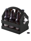 BEY-BERK 6-BOTTLE WOODEN CADDY,0400010928009