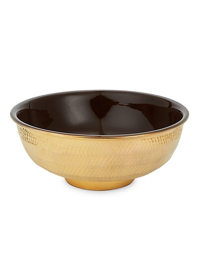 Aerin Textured 18k Gold & Ceramic Serving Bowl