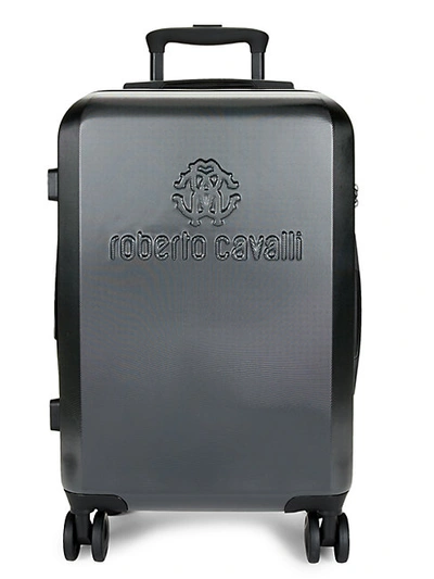 Roberto Cavalli Classic Logo Carry-on Luggage In Grey