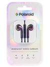 POLAROID IRIDESCENT WIRED EARBUDS,0400012730285