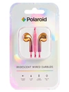 POLAROID IRIDESCENT WIRED EARBUDS,0400012730289