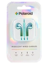POLAROID IRIDESCENT WIRED EARBUDS,0400012730287