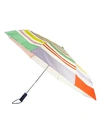 KATE SPADE STRIPED TRAVEL UMBRELLA,0400012951893