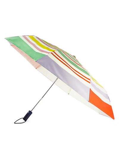 Kate Spade Striped Travel Umbrella