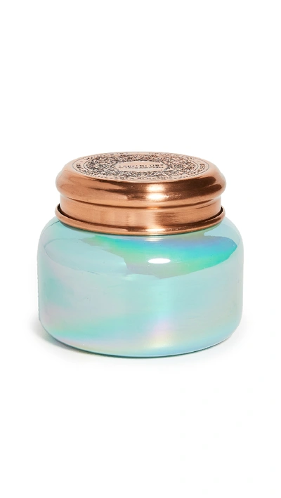 Anthropologie Capri Jar Candle In Turquoise