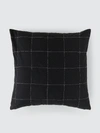 Anchal Project Organic Cotton Grid Throw Pillow Cover In Black