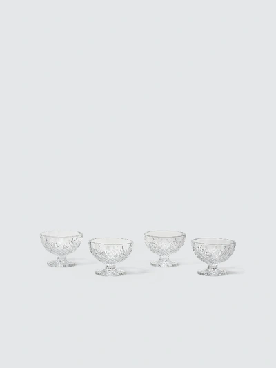 Aida Harvey Dessert Bowl, Set Of 4 In White