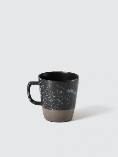 Aida Raw Stoneware Mug With Handle In Black