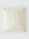 Anchal Project Organic Cotton Grid Throw Pillow Cover In White