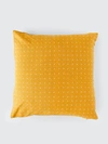Anchal Project Organic Cotton Cross Throw Pillow Cover In Yellow
