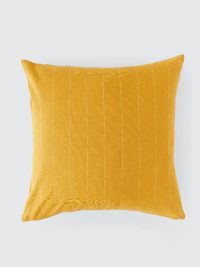 Anchal Project Organic Cotton Pin Throw Pillow Cover In Yellow