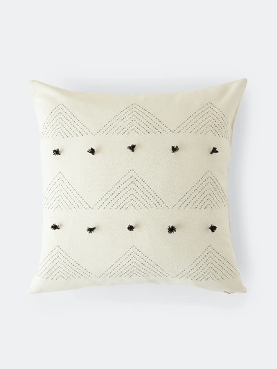 Anchal Project Organic Cotton Triangle Throw Pillow Cover In White