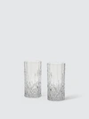 Aida Harvey Highball Glass, Set Of 2 In White