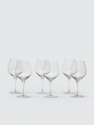 Aida Passion Connoiseur Red Wine Glass, Set Of 6 In White