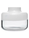 Nude Glass Magnolia Crystal Vase In Opal White