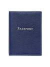 Graphic Image Leather Passport Cover In Indigo
