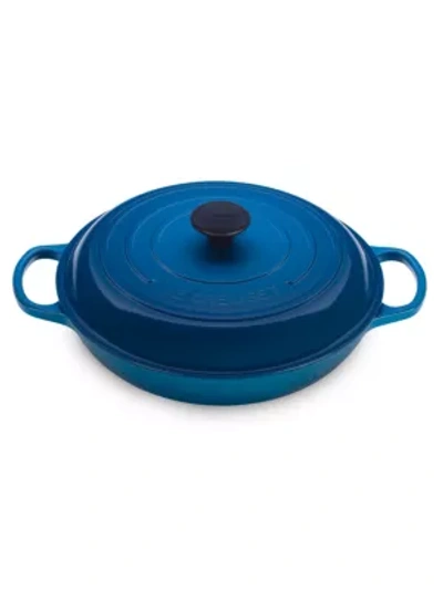 Le Creuset 3.5-quart Stoneware Braiser In Marine