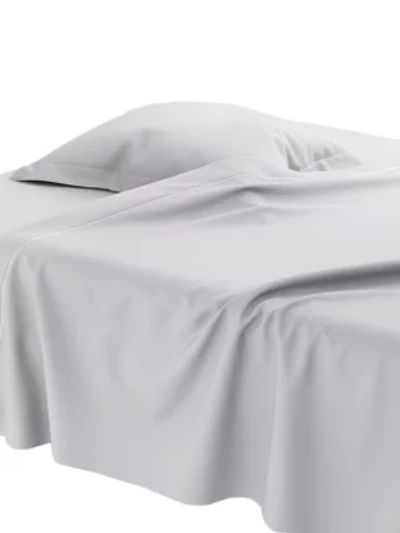 Anne De Solene Vexin Cotton Flat Sheet In Tourterelle