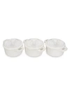 Staub 3-piece Mini Round Cocotte Set In Rustic Ivory