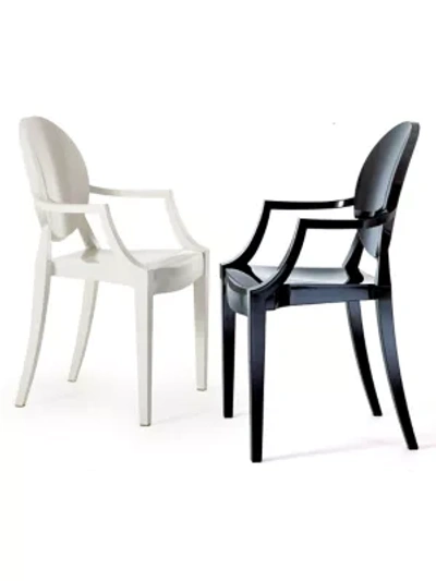 Kartell Two-piece Louis Ghost Armchairs In Black