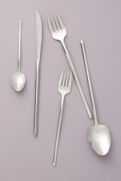 Anthropologie Spindle Flatware In Silver