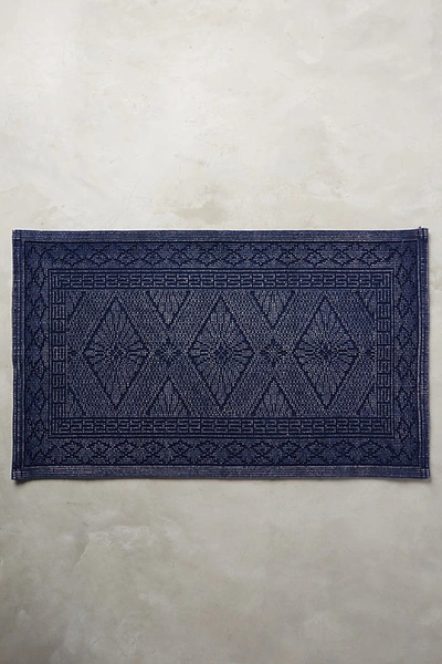 Anthropologie Misona Bath Mat By  In Blue Size S