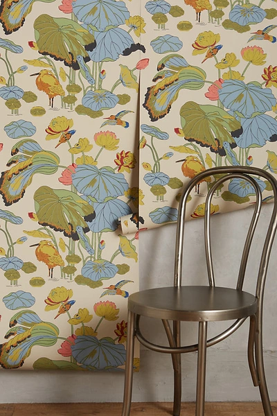 Anthropologie Humming Marsh Wallpaper In Assorted