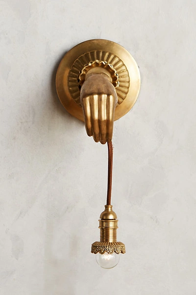 Anthropologie Lightbearer Sconce In Gold