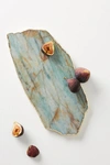Anthropologie Gilded Agate Cheese Board By  In Green Size Cttngboard