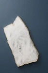 ANTHROPOLOGIE GILDED AGATE CHEESE BOARD BY ANTHROPOLOGIE IN WHITE SIZE CTTNGBOARD,40027450