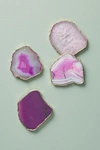 Anthropologie Agate Coaster By  In Pink Size Coasters