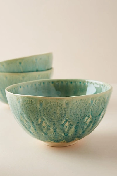 Anthropologie Old Havana Cereal Bowls, Set Of 4 By  In Mint Size S/4 Bowl In Mint