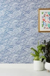 Anthropologie Mare Wave Wallpaper In Blue