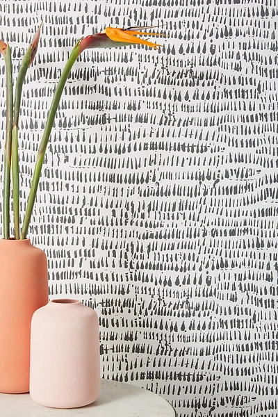 Anthropologie Runes Wallpaper In Black