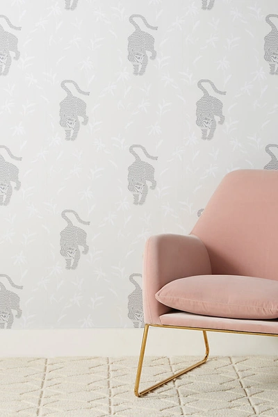 Anthropologie Silent Tiger Wallpaper In Beige