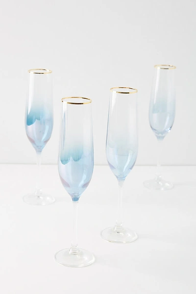 Anthropologie Waterfall Flutes, Set Of 4 By  In Assorted Size S/4 Flute In Assorted