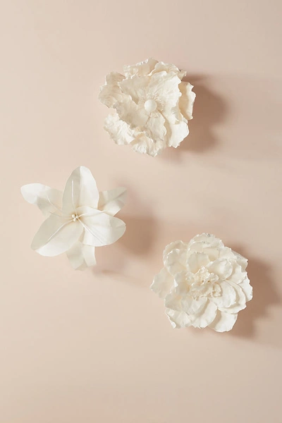 Anthropologie Florette Busts, Set Of 3 In White