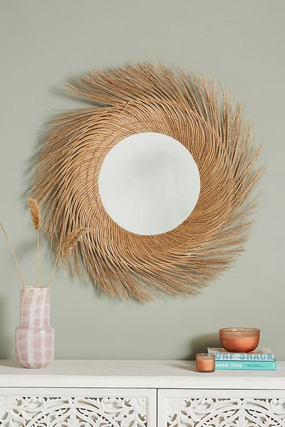 Anthropologie Panama Mirror By  In White Size S