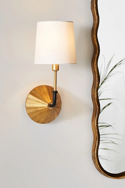 Anthropologie Parasol Sconce In Brown
