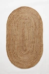 Anthropologie Handwoven Lorne Oval Rug By  In Beige Size 3 X 5