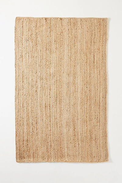 Anthropologie Handwoven Lorne Rectangle Rug By  In Beige Size S