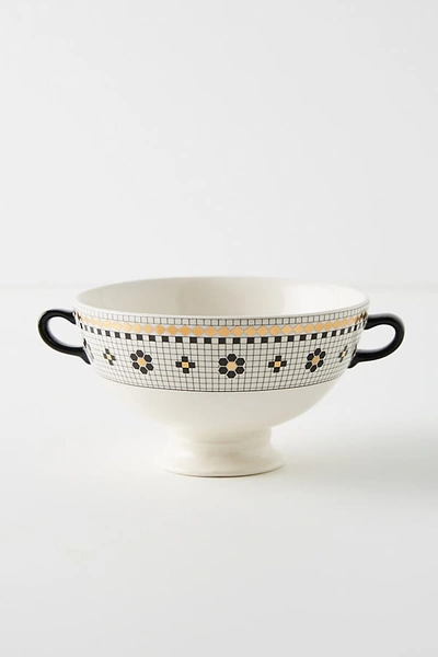 Anthropologie Bistro Tile Bowls, Set Of 4 By  In Black Size S/4 Bowl
