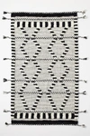 Anthropologie Criss-cross Flat-woven Rug By  In Black Size 8 X 10