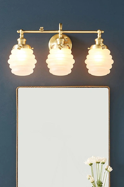 Anthropologie Bumblebee Vanity Sconce By  In White Size M In White
