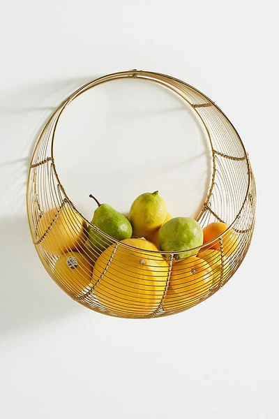 Anthropologie Hanging Loretta Basket In Brown